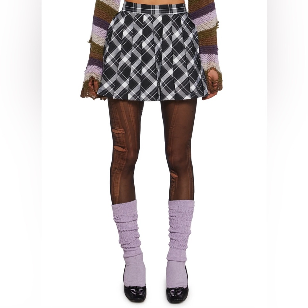 dELiA*s Black and White Mini Skirt